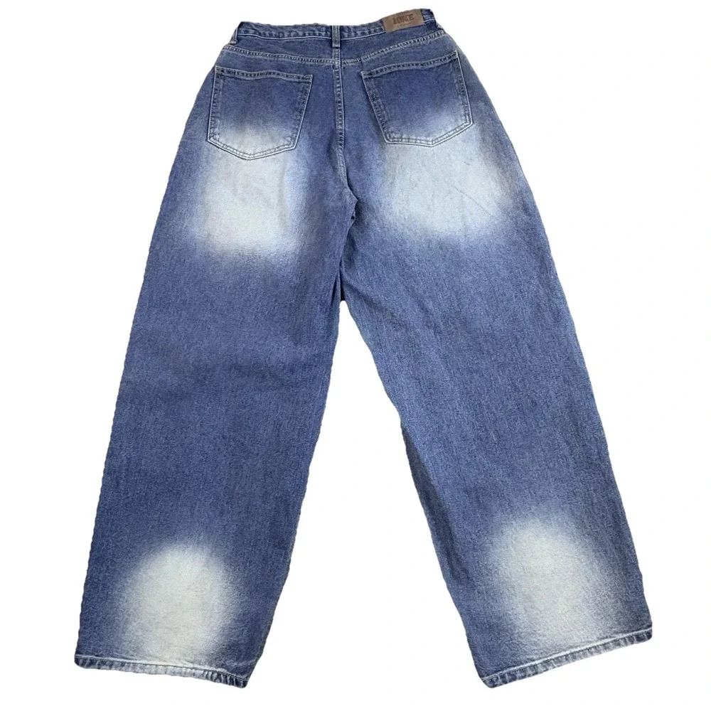 10NE Chaser Womens Jeans High Rise‎ Straight Leg Denim Blue Cotton Retro Large